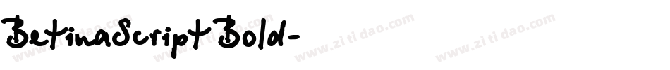 BetinaScript Bold字体转换